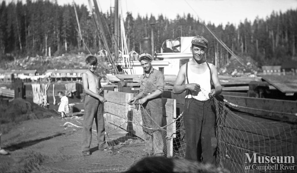 Working the lead lines at Bones Bay Cannery Campbell River Museum